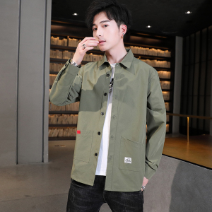 2020港风夏季短袖衬衫男韩版潮流