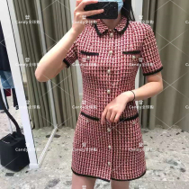 French maje one-piece dress 21 spring and summer small scent style tattoo edge sweet and short dresses