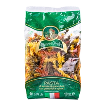 Imported Vera three-color screw pasta 450g*12 bags commercial whole box wholesale pasta macaroni