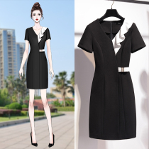 Professional dress 2021 new summer temperament buttocks hotel front desk beautician overalls female high-end beauty salon