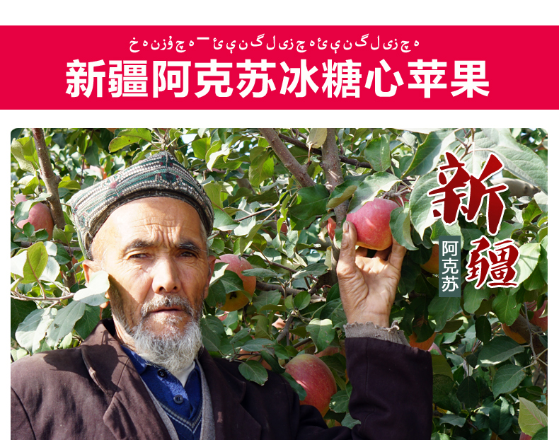 【甘福园】新疆阿克苏新鲜水果苹果5斤