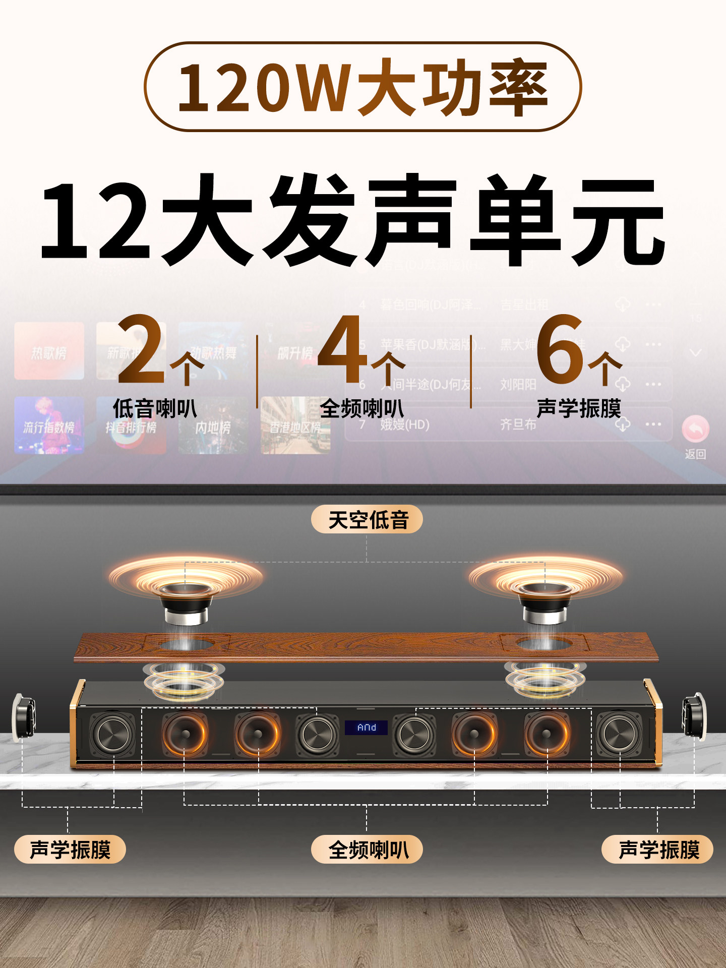 Newman Family Ktv Audio Set Wireless Bluetooth Tv Soundbar Singing Theater Karaoke Speaker with Karaoke Machine