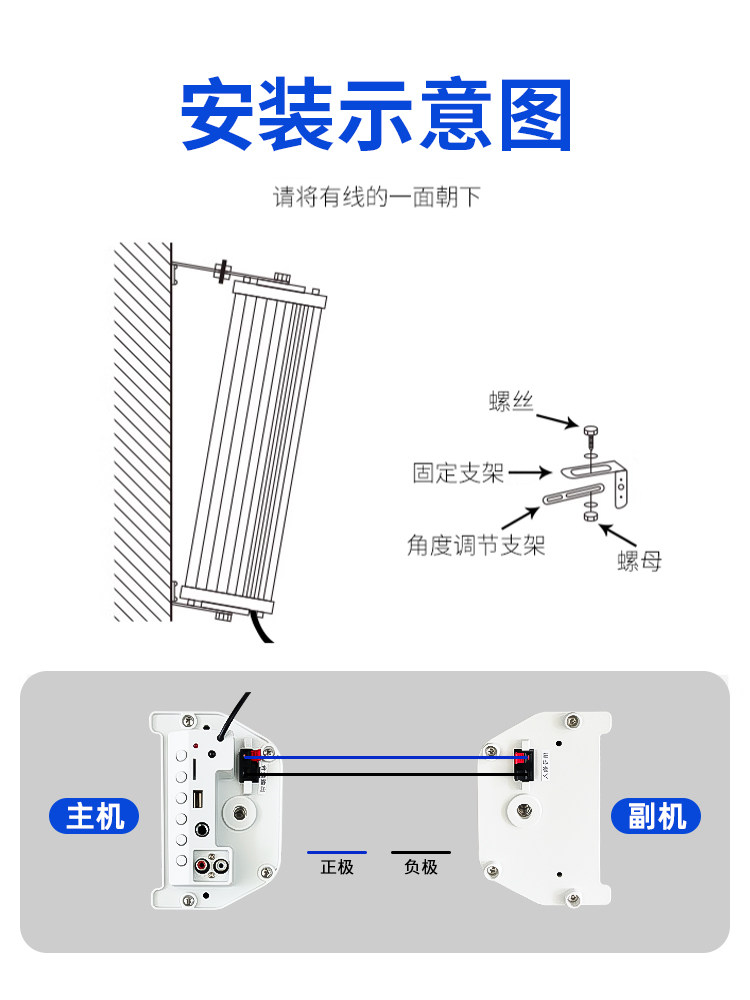 Newman Audio Store Exclusive Wireless Bluetooth Active Wall-Mounted Speakers Outdoor Waterproof Sound Column Outdoor Commercial Speakers