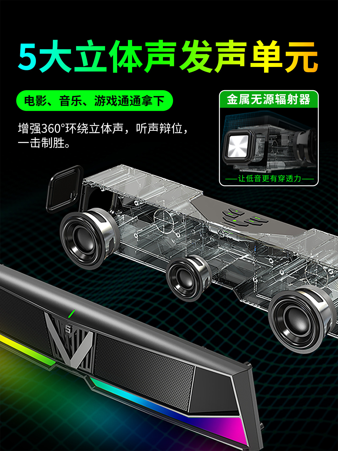 Newman Computer Speakers Desktop Home Use Laptop Heavy Bass Bluetooth Speaker Wired with Microphone Integrated