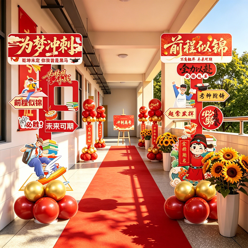Moving to a New School, Standing Kt Signs, Classroom Scene Decoration for the Start of Junior High and Senior High School Classes, Creating a High School Entrance Exam Atmosphere and a Sense of Ceremony