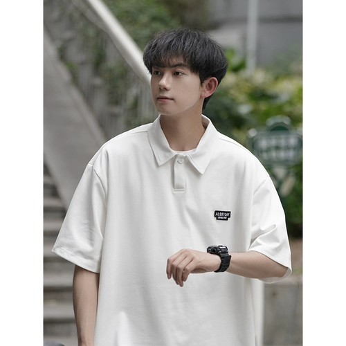 Футболка polo, летняя трендовая цветная рубашка для школьников, размер, высокий воротник