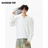 Осенний базовый приятный телу лонгслив для влюбленных, в американском стиле, V-образный вырез, оверсайз