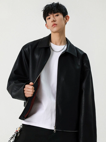 Осенняя элитная полиуретановая куртка, США, свободный крой