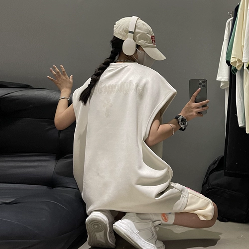 Зеленый летний ретро жилет, бархатная спортивная футболка без рукавов, в американском стиле