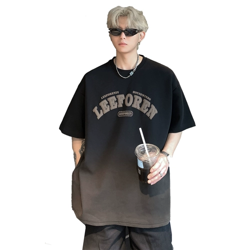 Летняя дизайнерская футболка с коротким рукавом, стиль «Хай стрит», оверсайз, свободный крой