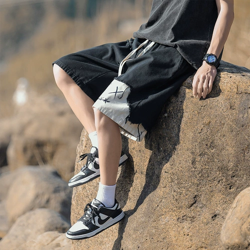 Мужские летние шорты, баскетбольные штаны для отдыха, в американском стиле, оверсайз