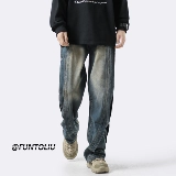 Летние джинсы, штаны для отдыха, премиум класс, свободный прямой крой