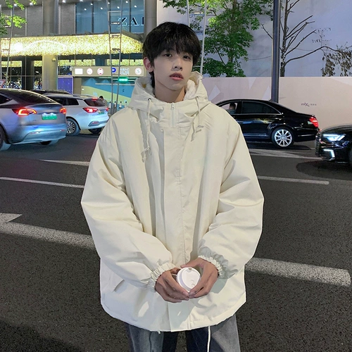 Бархатный зимний японский пуховик, утепленная куртка с капюшоном, джинсы с начесом, подходит для подростков