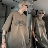 Летняя дизайнерская футболка с коротким рукавом, стиль «Хай стрит», оверсайз, свободный крой