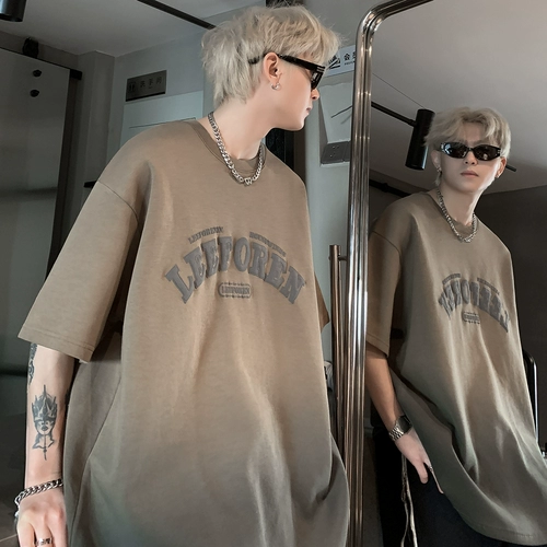 Летняя дизайнерская футболка с коротким рукавом, стиль «Хай стрит», оверсайз, свободный крой