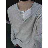 Комплект, осенний лонгслив, базовая рубашка, оверсайз