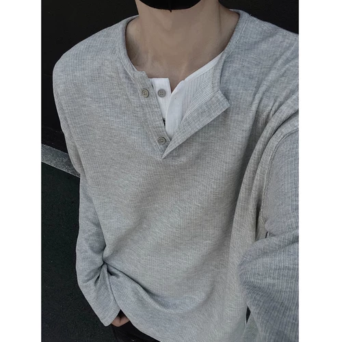 Комплект, осенний лонгслив, базовая рубашка, оверсайз