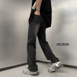 Летние джинсы, штаны, 2025 года, в американском стиле, свободный прямой крой