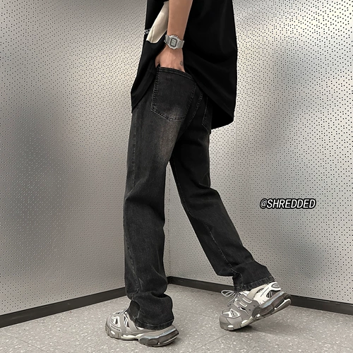 Летние джинсы, штаны, 2025 года, в американском стиле, свободный прямой крой