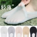 Sock tất nữ thuyền mùa xuân và mùa hè mỏng phần miệng nông vô hình Hàn Quốc dễ thương silicone chống trượt nhanh khô mồ hôi thoáng khí - Vớ sợi tre