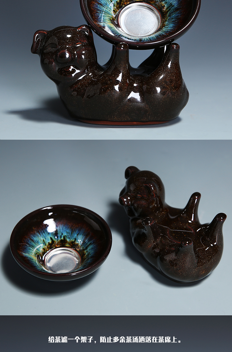 Alluvial gold ceramic up kung fu tea set suit household coppering. As silver teapot teacup tea sea tea accessories) group