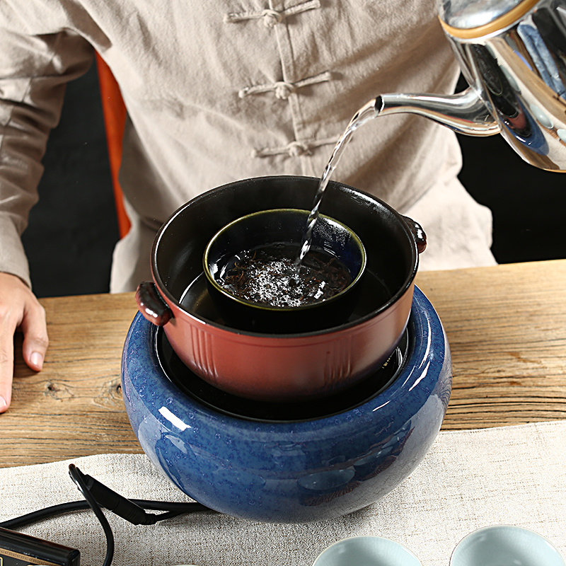 Cook, Cook black tea is the tea, the electric TaoLu boiling kettle temperature ceramic bowl in pu dry tea tea set