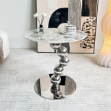 Минималистичный мраморный круглый маленький дизайнерский диван, изысканный стиль