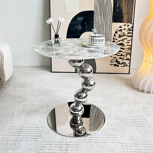 Минималистичный мраморный круглый маленький дизайнерский диван, изысканный стиль