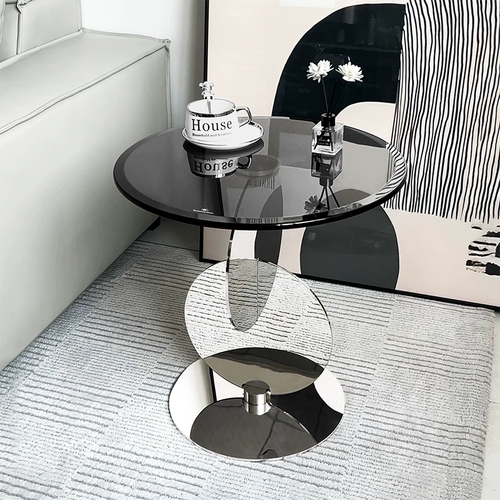 Минималистичный стеклянный дизайнерский диван из нержавеющей стали, изысканный стиль