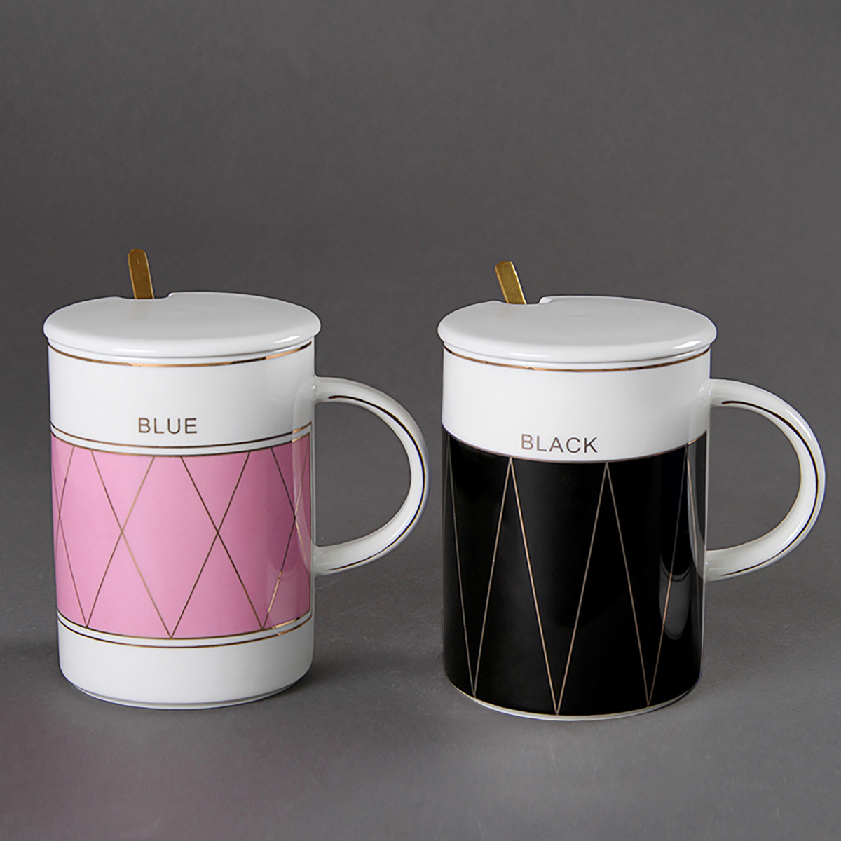 Contracted mark cup northern wind ceramic cups of coffee cup with cover household glass one, run out of the office