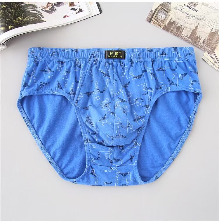 5 tải nam đồ lót tam giác bông Quần short cotton nam đồ lót cotton thoáng khí thanh niên eo ngắn quần lót thể thao