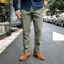 European COF Studio light retro M1 olive green slim work pants