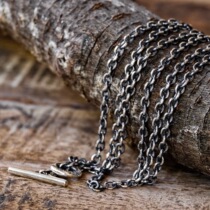 The new version arrived in Japan artisan grade Jango fine pill silver chain T buckle necklace