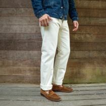 Italian Swedish COF Studio century Blue Selvedge red ear thick white jeans