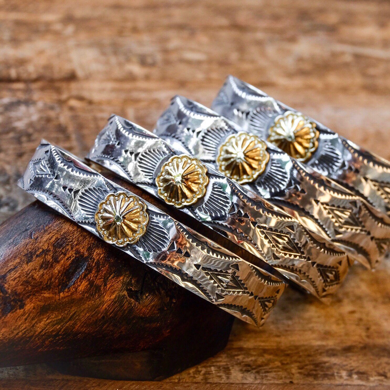 Regular agent Japan Matsui hand made DearBlossom 18K Kimbe NAVAJO print bracelet B039