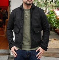  Italian handmade Scart iab 22oz heavy wool green fruit collar Classic slim jacket