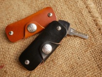 Japanese handmade Metal Jacket cowhide key cover