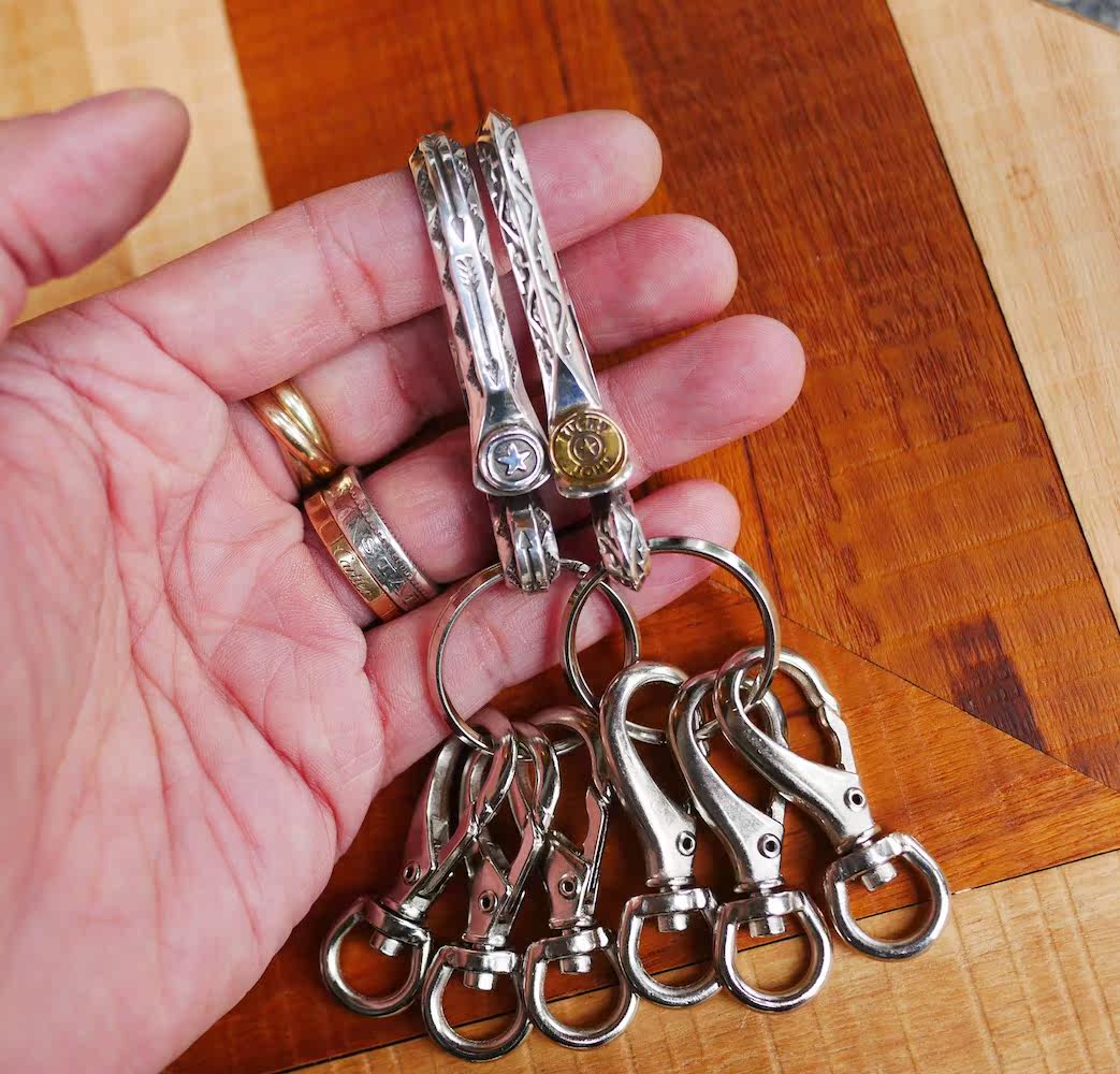 Spot Lucky John Lucky Star Print Silver Indian Arrow Totem Key Ring