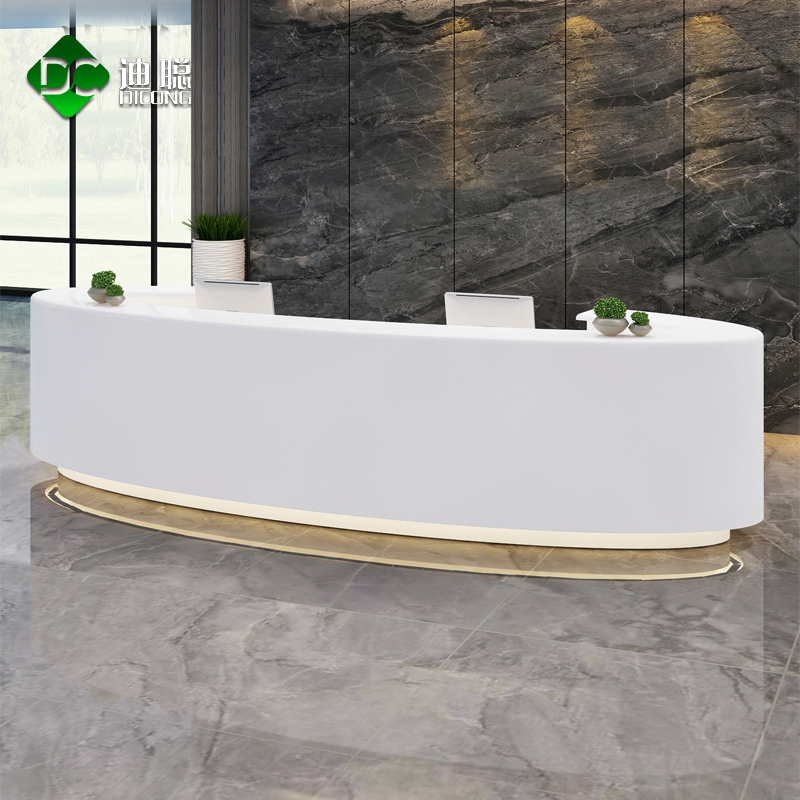 Dicong fashion paint office front desk special-shaped reception desk modern company creative bar custom factory direct sales