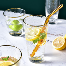 日式锤纹【金边玻璃杯】2只装