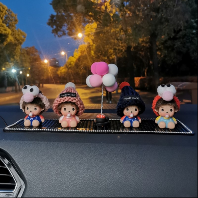 New Monkichi ornaments personality car interior jewelry cute creative Korean car confession balloon car girl