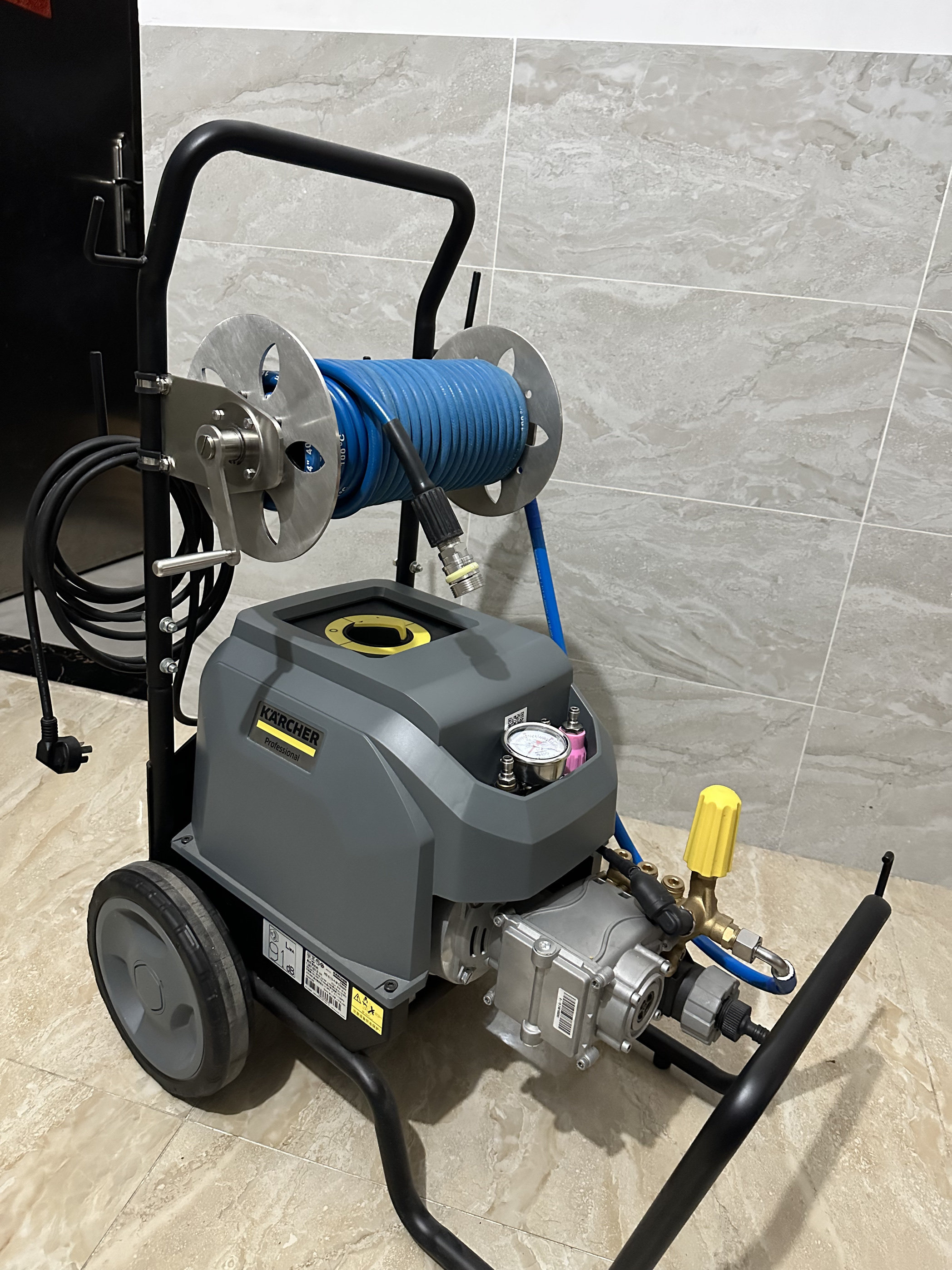 Автомобиль мыть шланг катушки 德国卡赫hd6-15-4 m洗车机不锈钢卷管器水鼓洗车设备汽美车库改造 Hd6/15/4