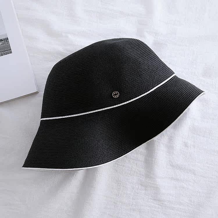 Japanese-style simple fisherman's hat, women's summer basin hat, foldable, elegant and casual, beach travel hat, sunshade hat, trendy detail image 20