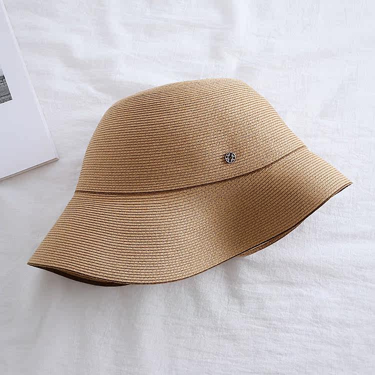 Japanese-style simple fisherman's hat, women's summer basin hat, foldable, elegant and casual, beach travel hat, sunshade hat, trendy detail image 16