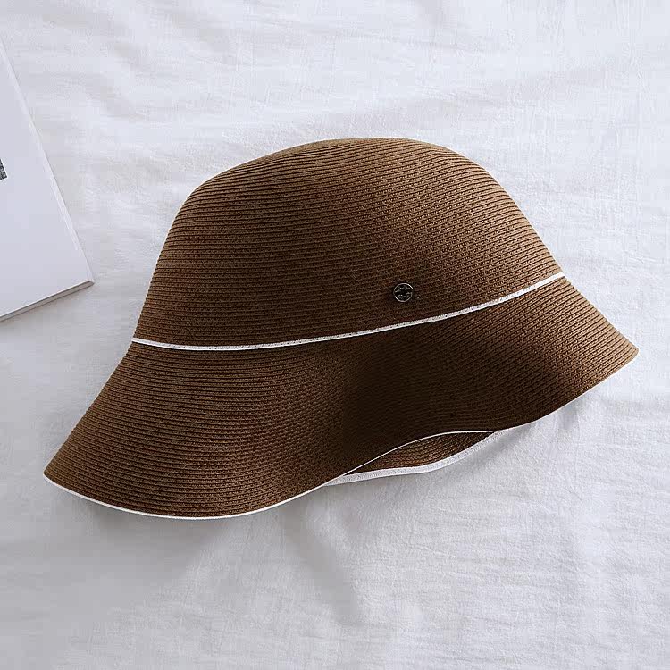 Japanese-style simple fisherman's hat, women's summer basin hat, foldable, elegant and casual, beach travel hat, sunshade hat, trendy detail image 17