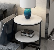 Light luxury marble sofa side corners Modern simple living room Nordic small coffee table Bedroom side table Creative round table