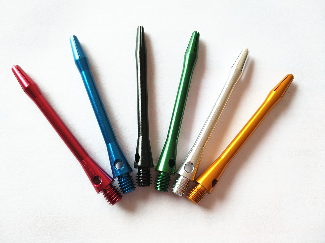 Colored engraved aluminum dart rod Dart accessories Dart pin Metal dart rod Standard threaded 2BA