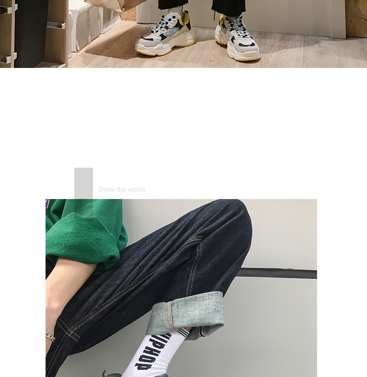 Giày siêu lửa lưới màu đỏ phần dày làm tăng giày thể thao giày sneaker tăng chiều cao nam