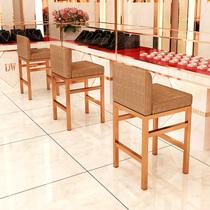 Nordic simple jewelry hardware store bar chair Italian light luxury high chair hotel counter front desk reception chair