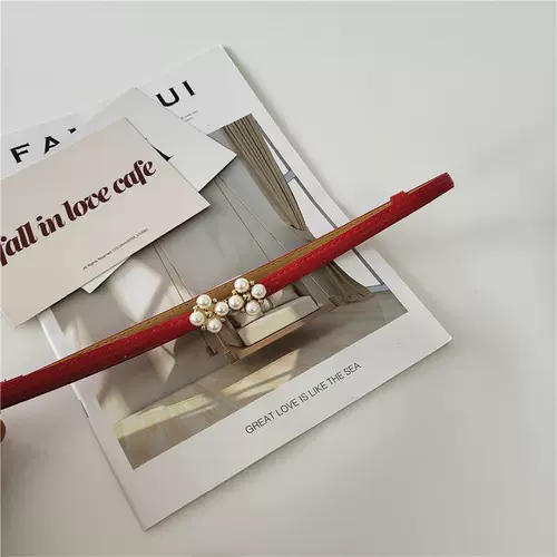 Черный ремень, платье, аксессуар из жемчуга, универсальная подходит с юбкой, из натуральной кожи